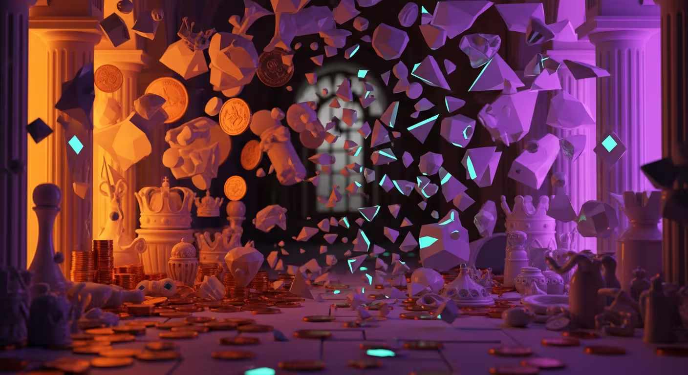 Player wearing VR headset inside a luxurious virtual reality casino with exotic glowing worlds