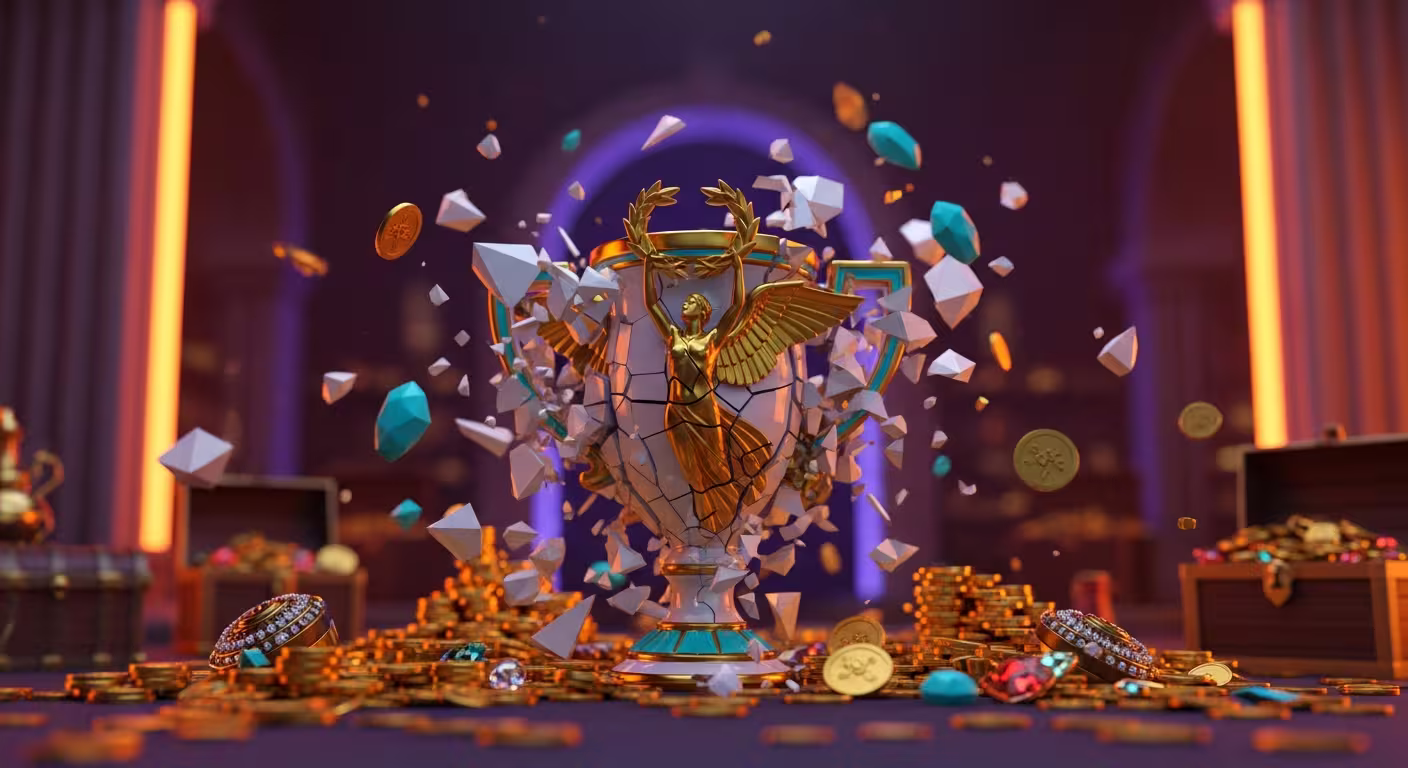 Dramatic close-up of slot machine reels stopping just one symbol away from a big win, emotional atmosphere